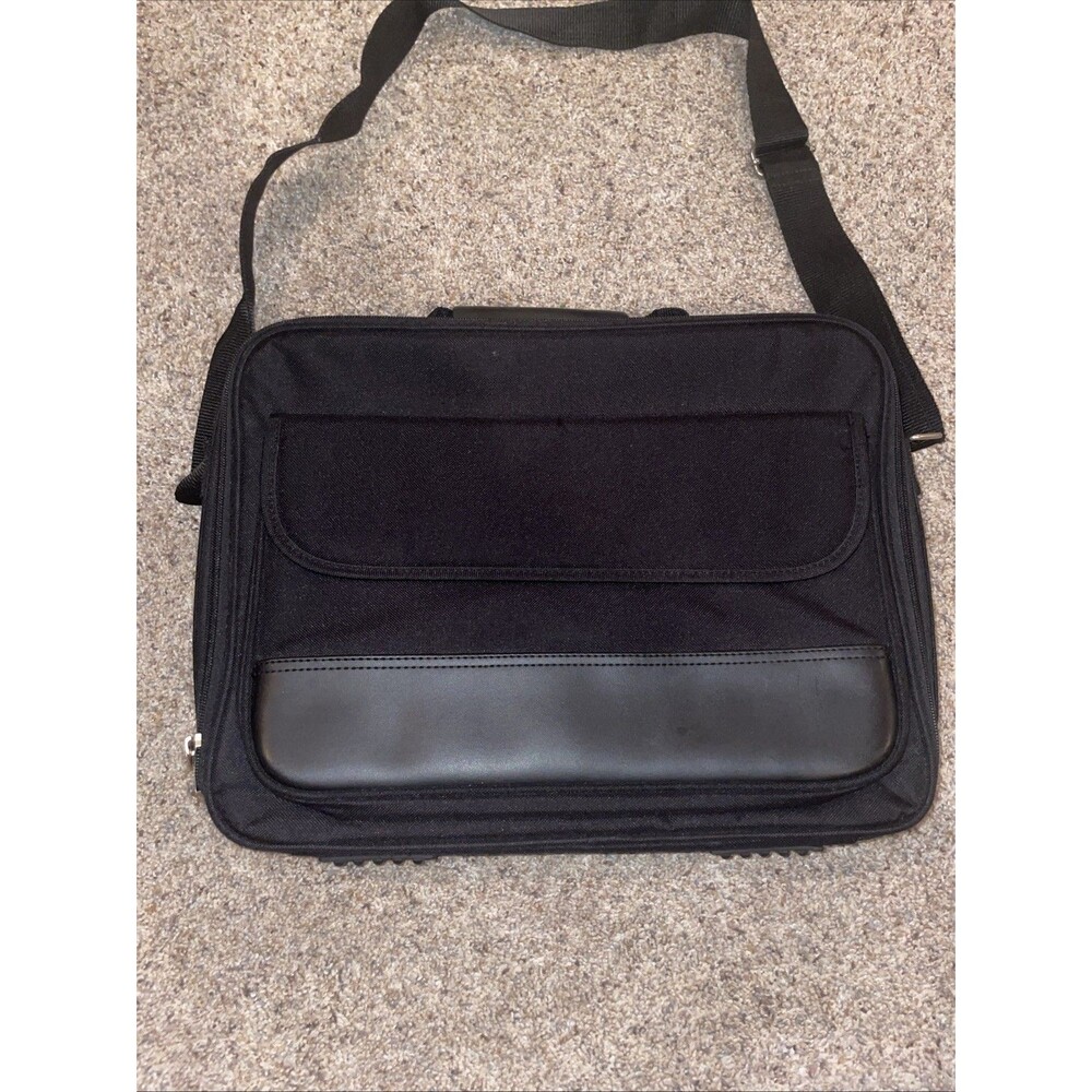 INIT Laptop Computer Shoulder Bag Black 12”x15” Shoulder Strap  Black